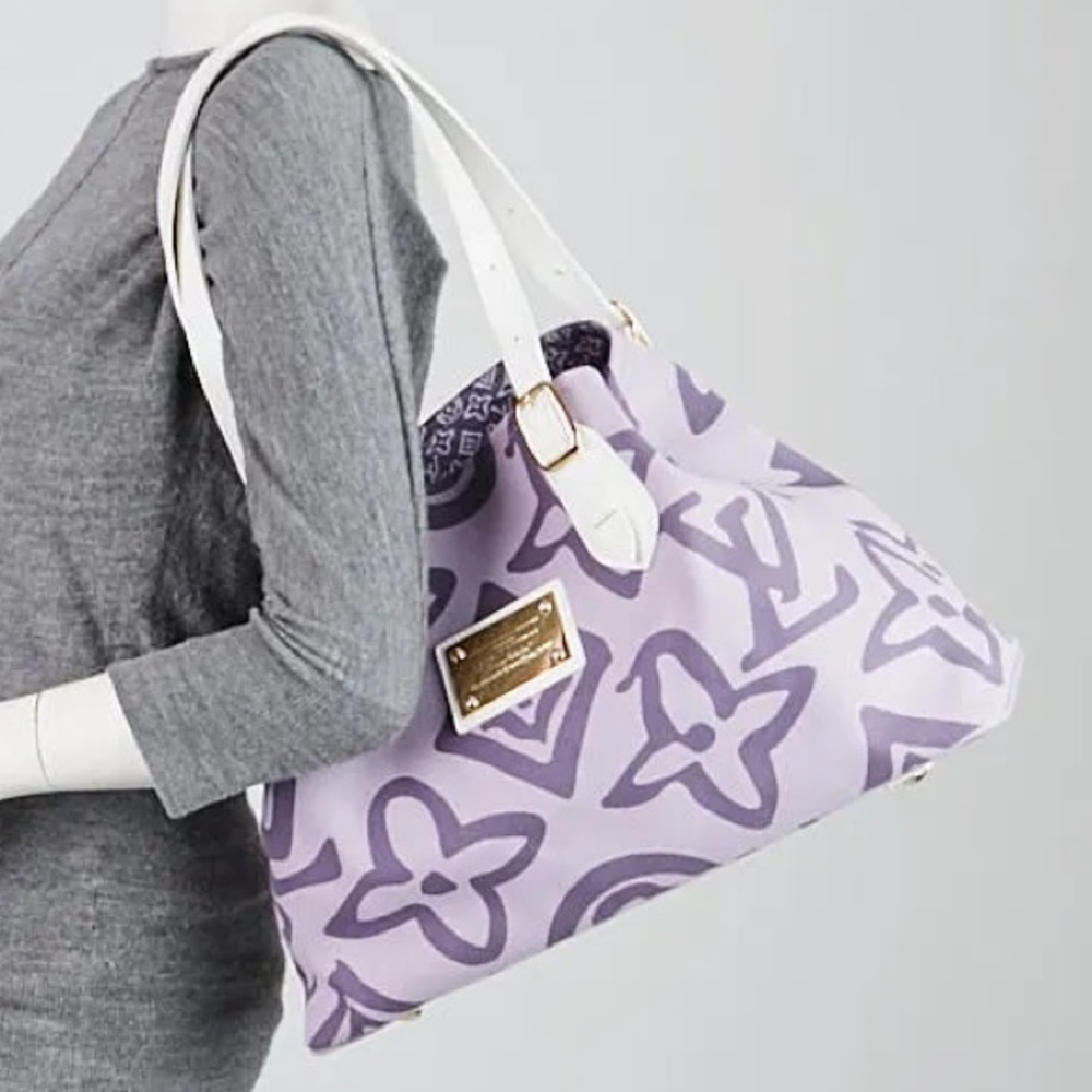 💎 RETIRED 💎 rare PURPLE Louis Vuitton purple tote tahitienne cabas